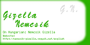 gizella nemcsik business card